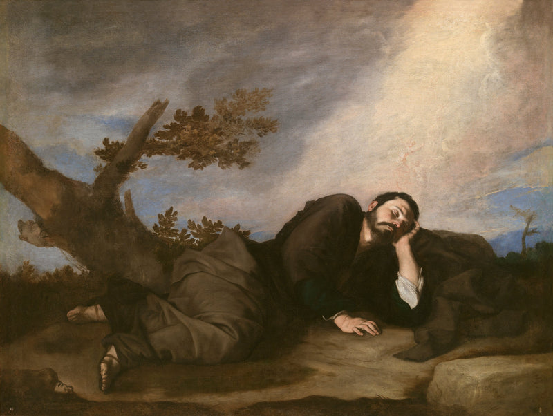 Il s'agit très probablement du Songe de Jacob peint par José de Ribera (1591‑1652), dit Lo Spagnoletto.